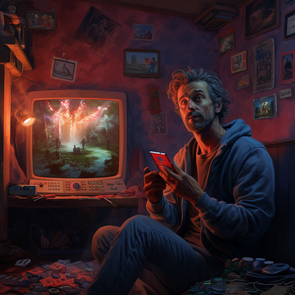 Man playing game picture