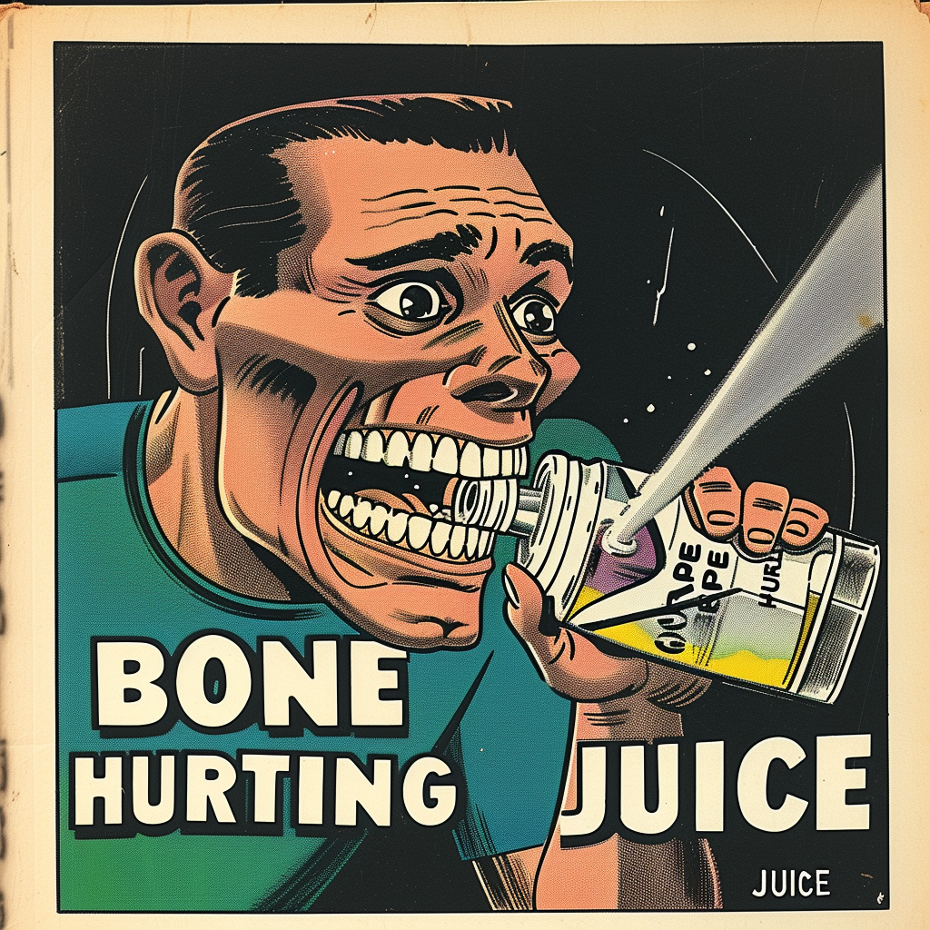 Man pouring bone hurting juice from box