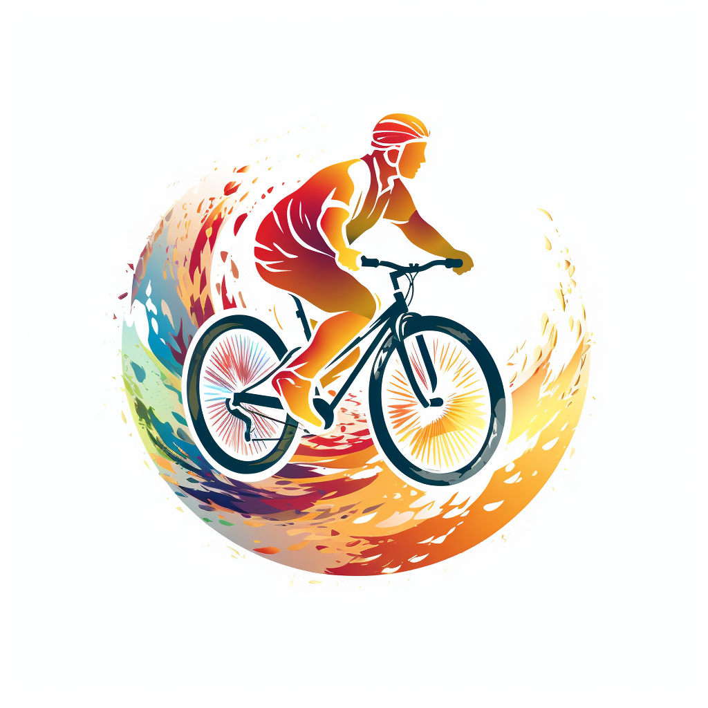 Man Riding Bicycle Logo Design