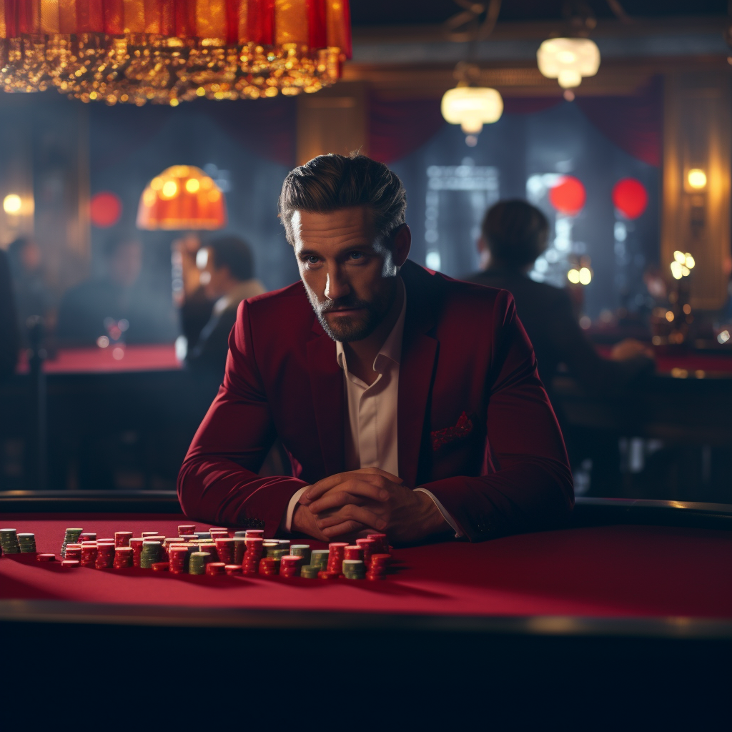 Man at casino table