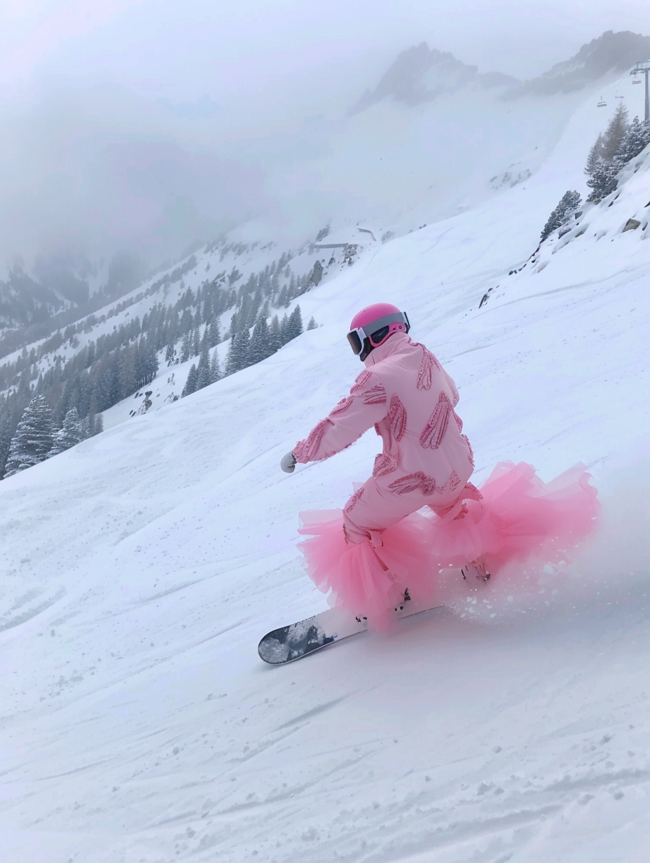 man snowboarding French Alps winter snowboard