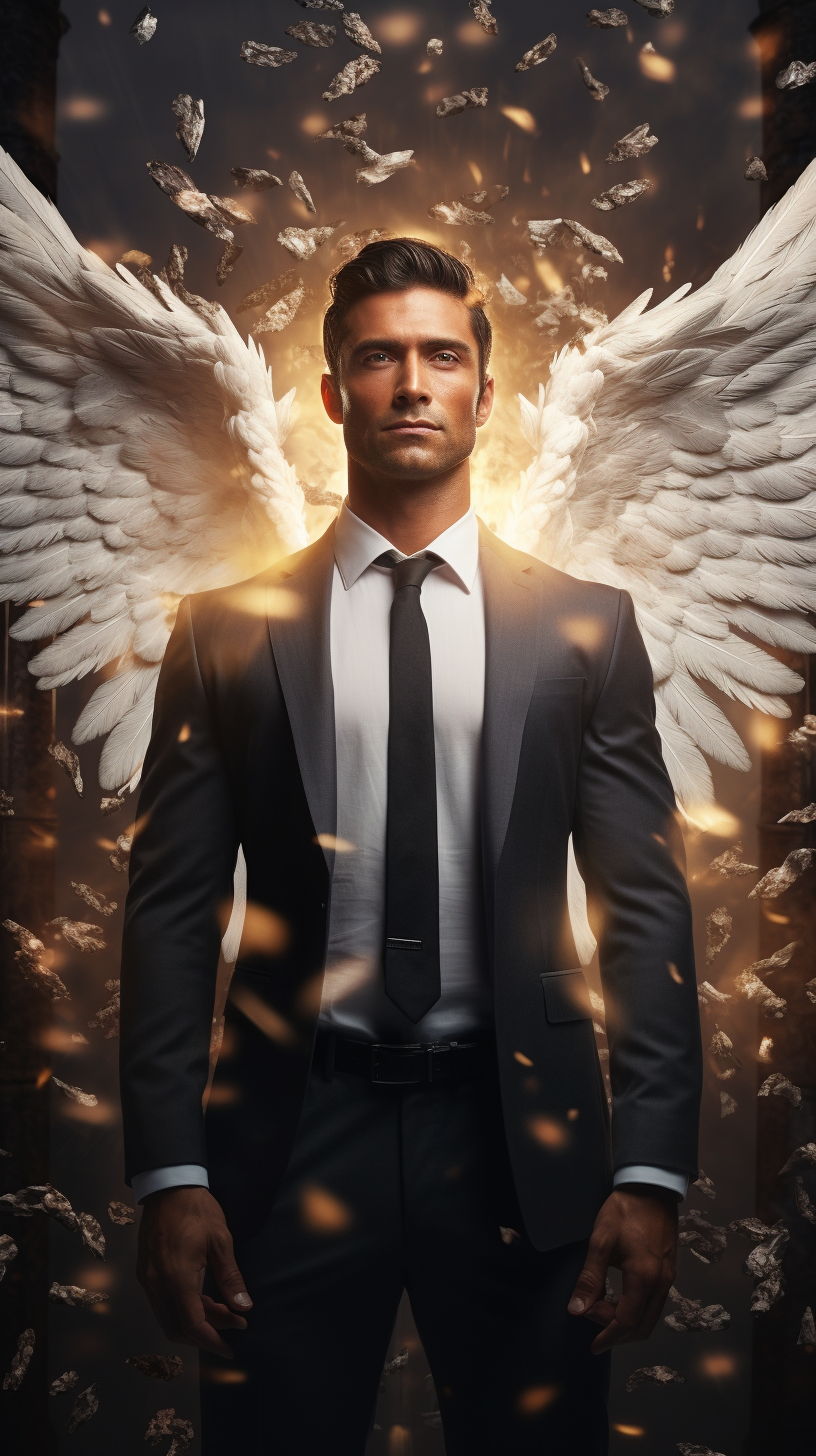 Man with Angels in 4K