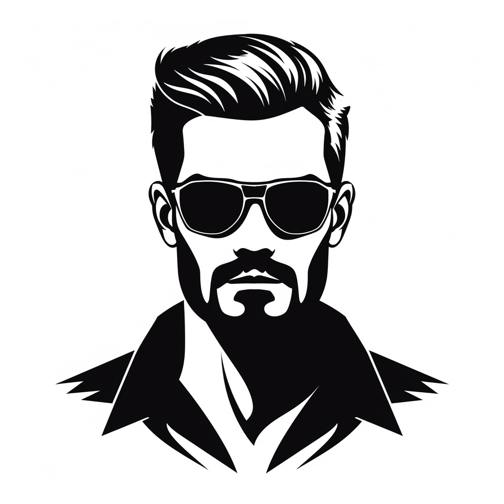 Man with sunglasses logo vector