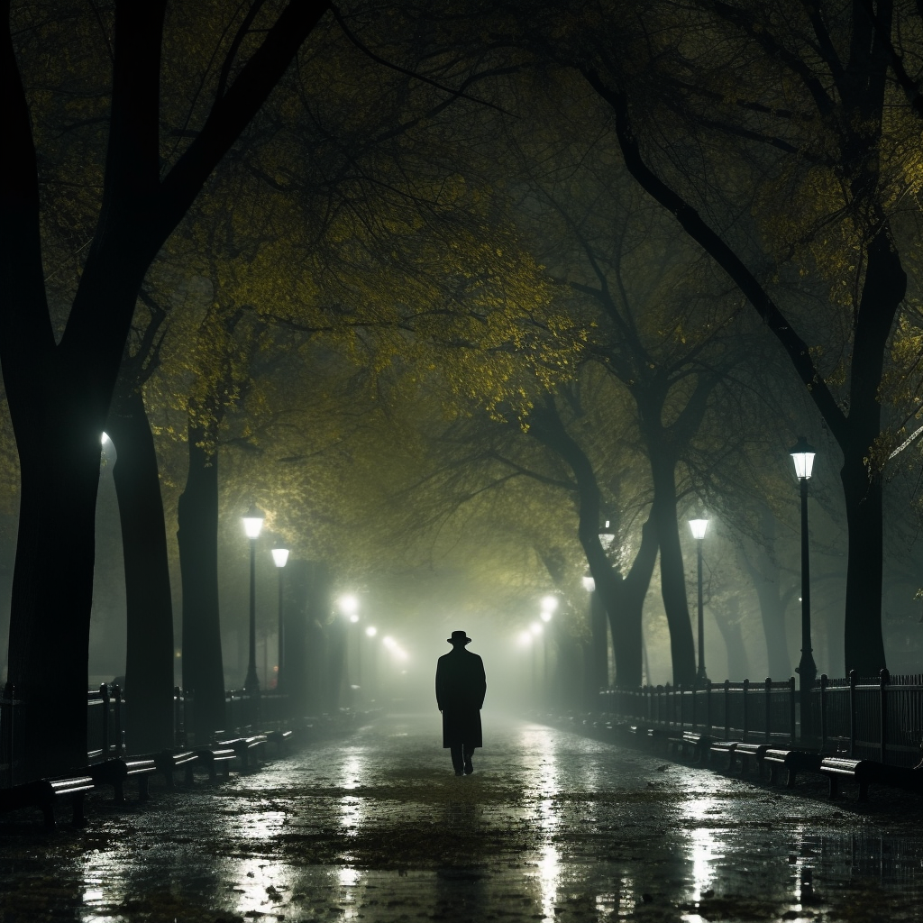 Man walking in park