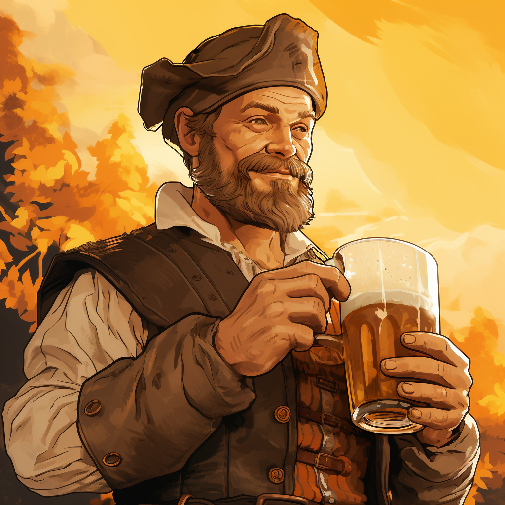 Man enjoying Oktoberfest beer