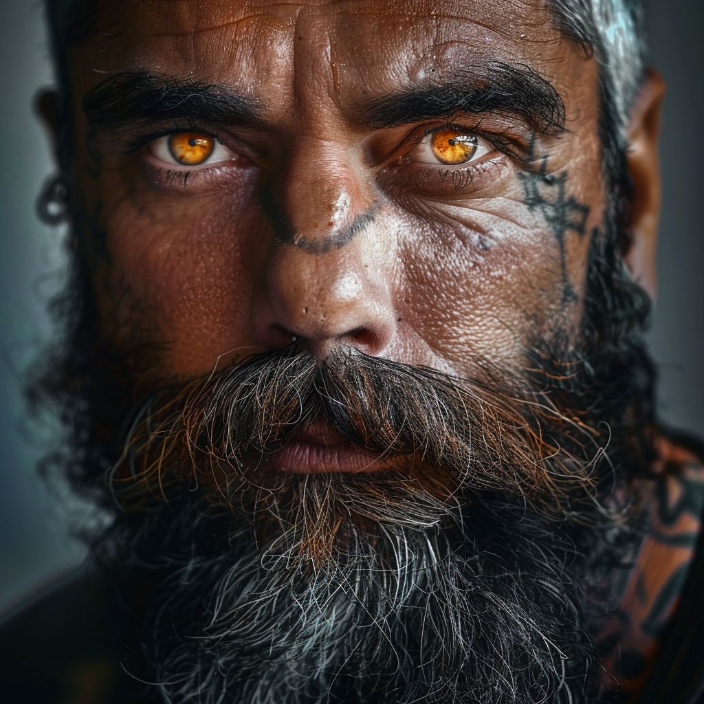 Red-haired man with unique haircut