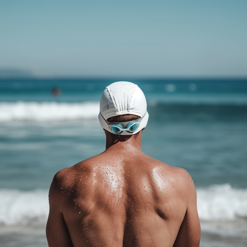 Man in White Swimming Bathers at Summers Beach