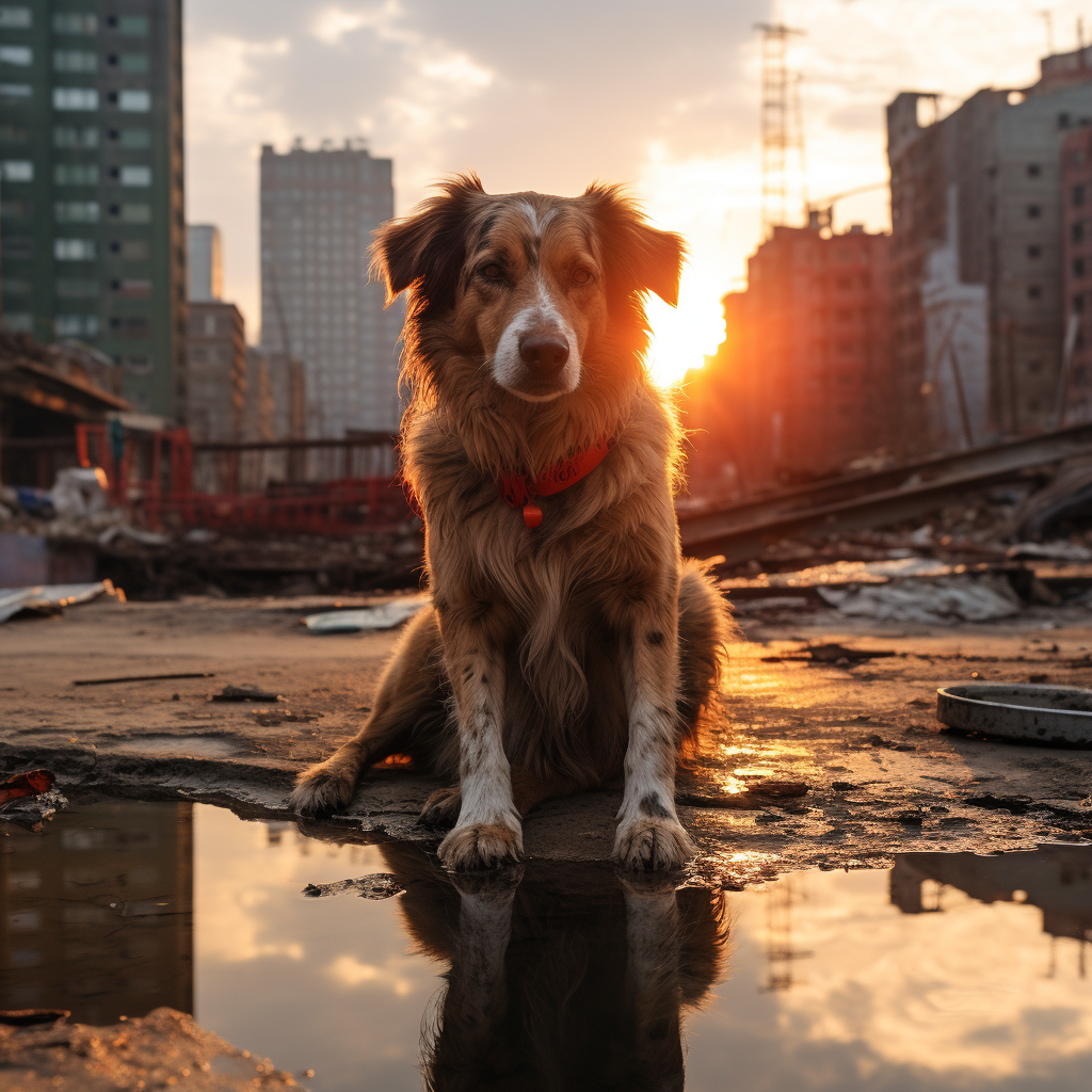 Adorable and Loyal City Dog