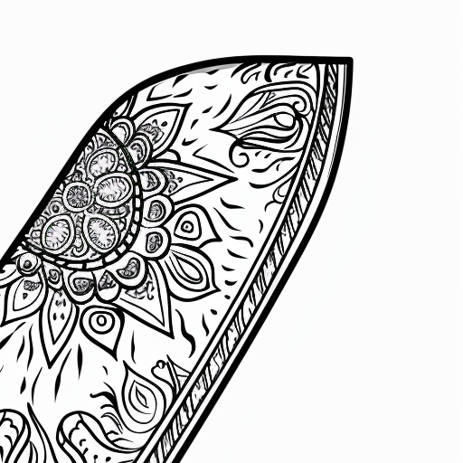 Mandala Butcher Knife Flat Image