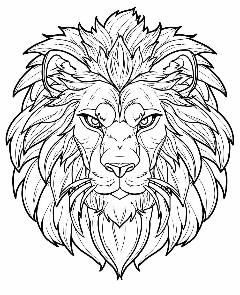 Mandala head cougar coloring page