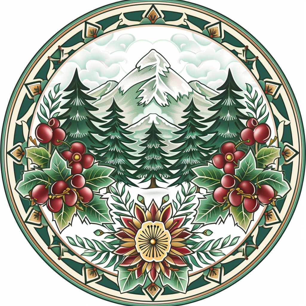 Pine Forest Mandala Logo Design