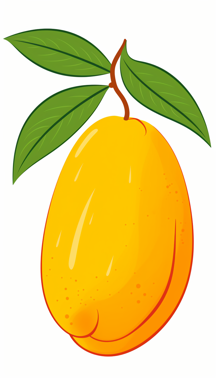 Mango vector line art