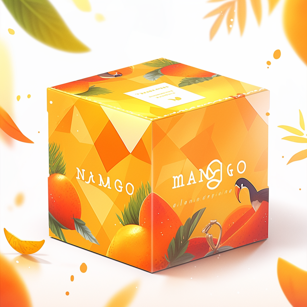 Vibrant mango packaging box design