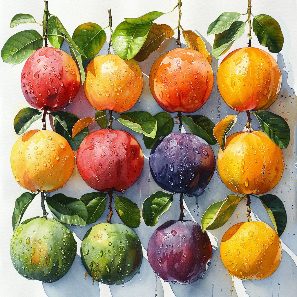 Mango fruit on white background