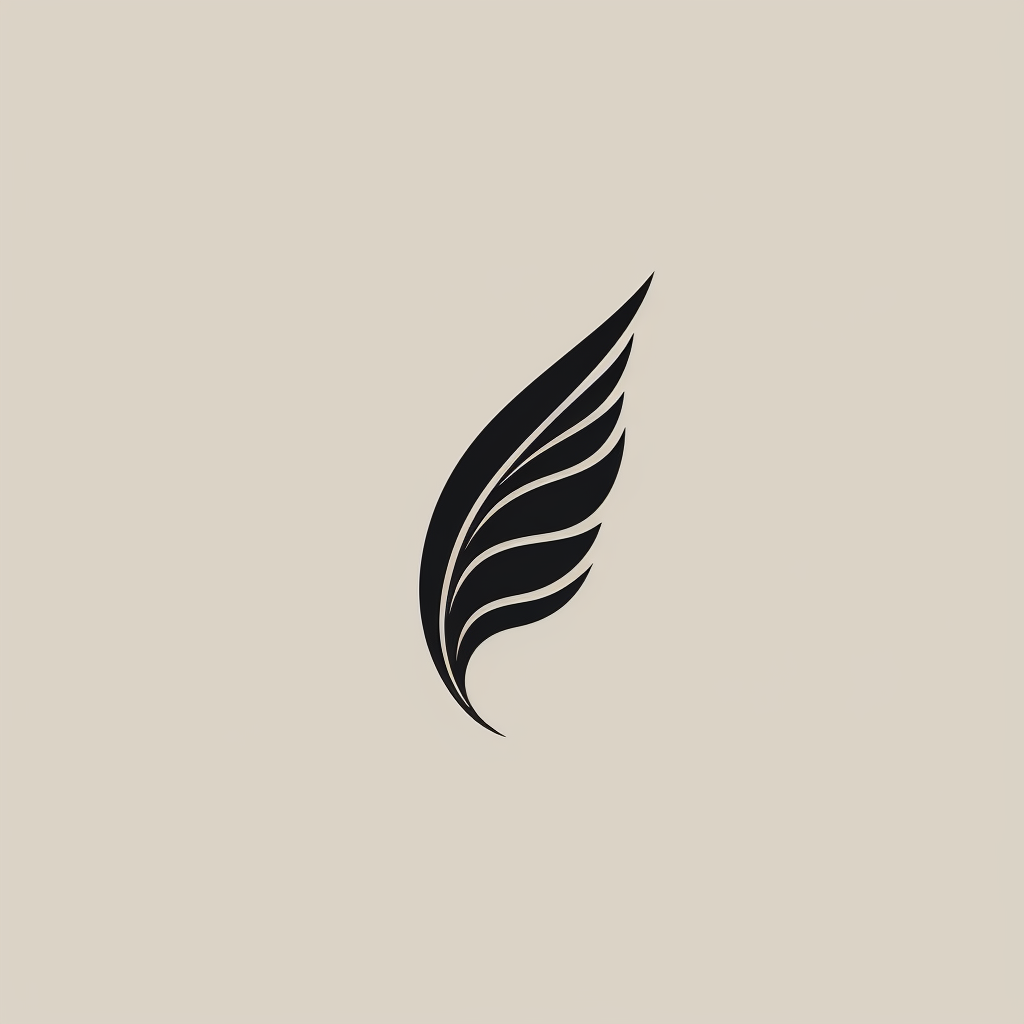 Minimalist mango quill publishing logo