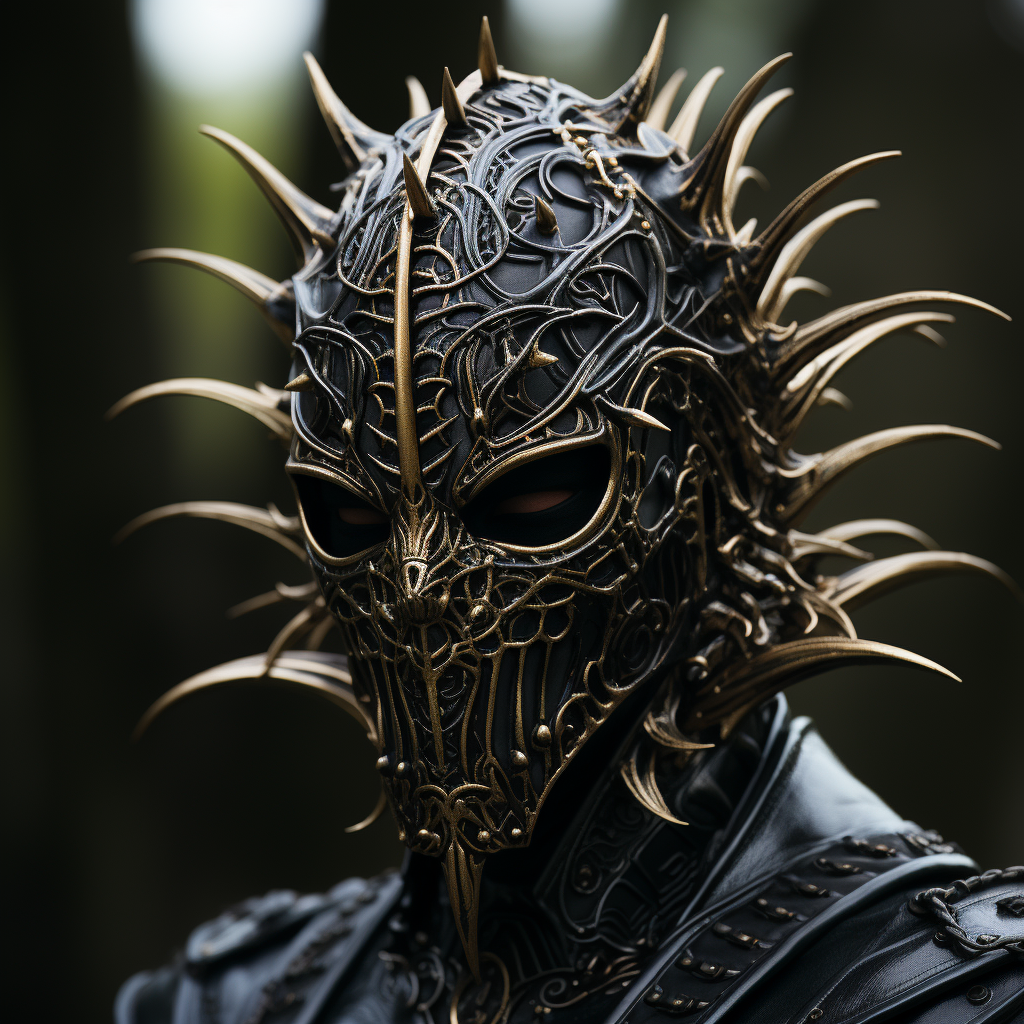 Detailed scary evil mask