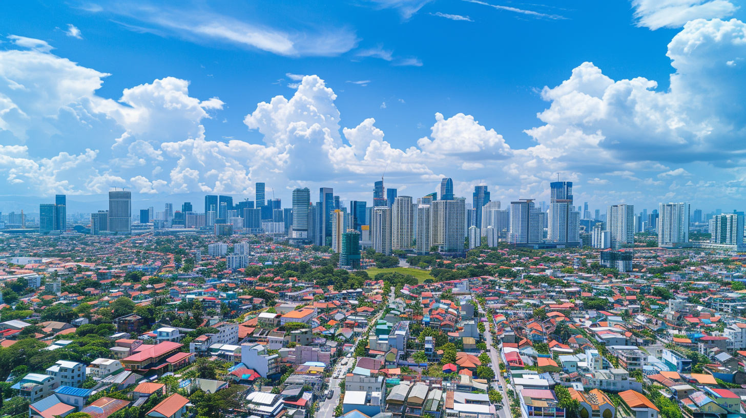 Aerial shot of Manila CBD