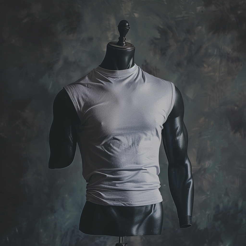 Grey Mannequin White T-Shirt Studio