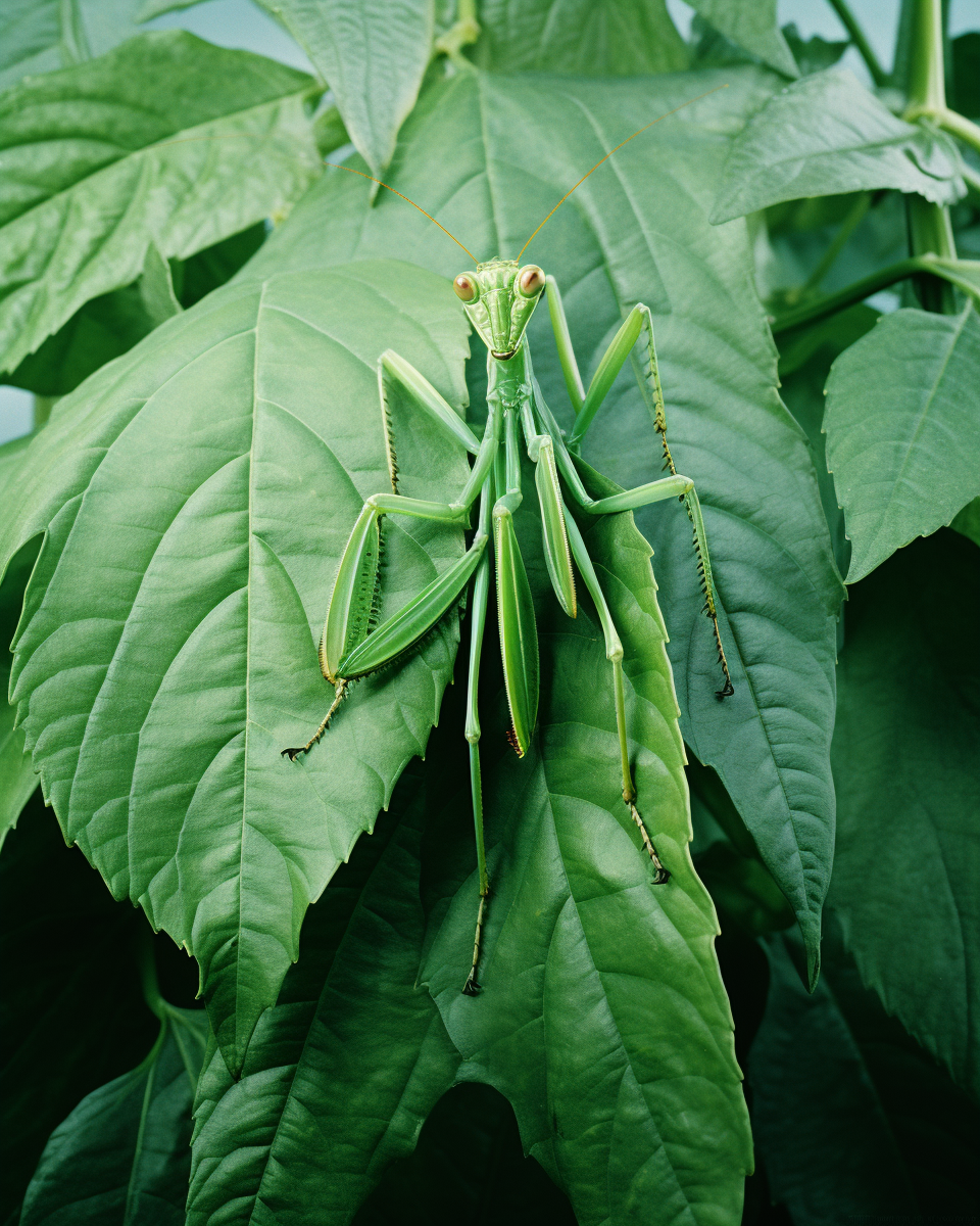 Documentary-quality Mantis on Leaf