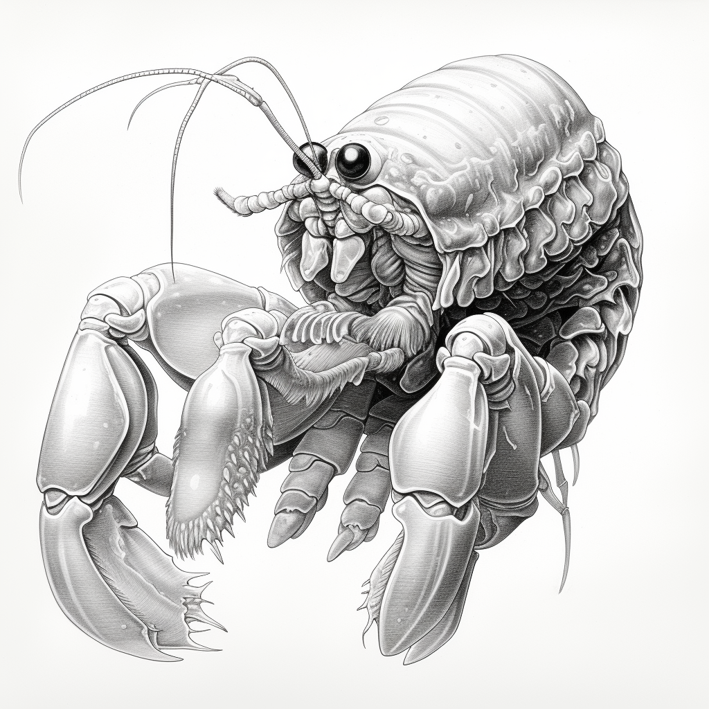 Scientific Mantis Shrimp Drawing