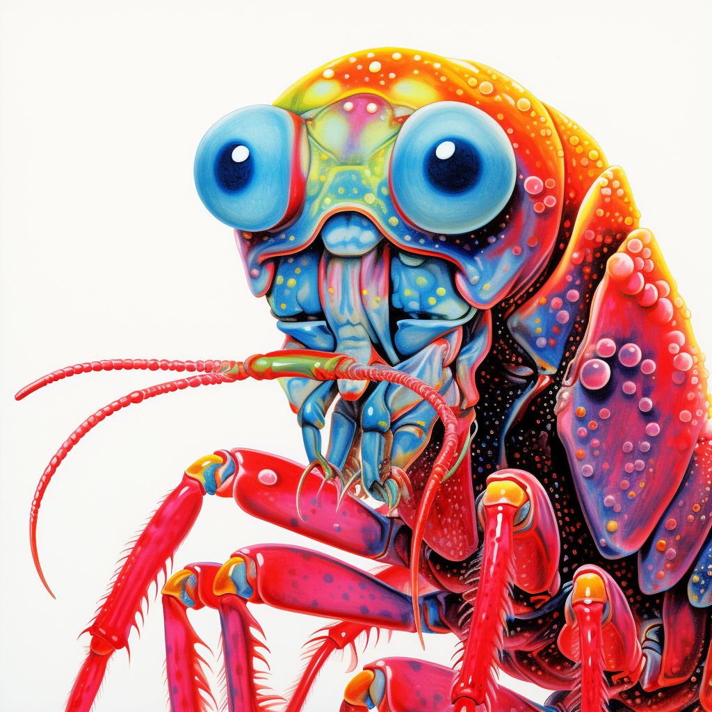 Vibrantly colored eyes of a Mantis Shrimp