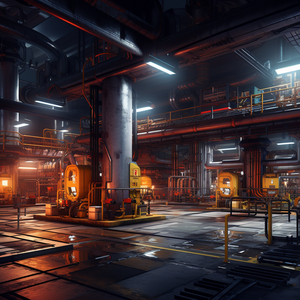 Modern manufacturing facility interior