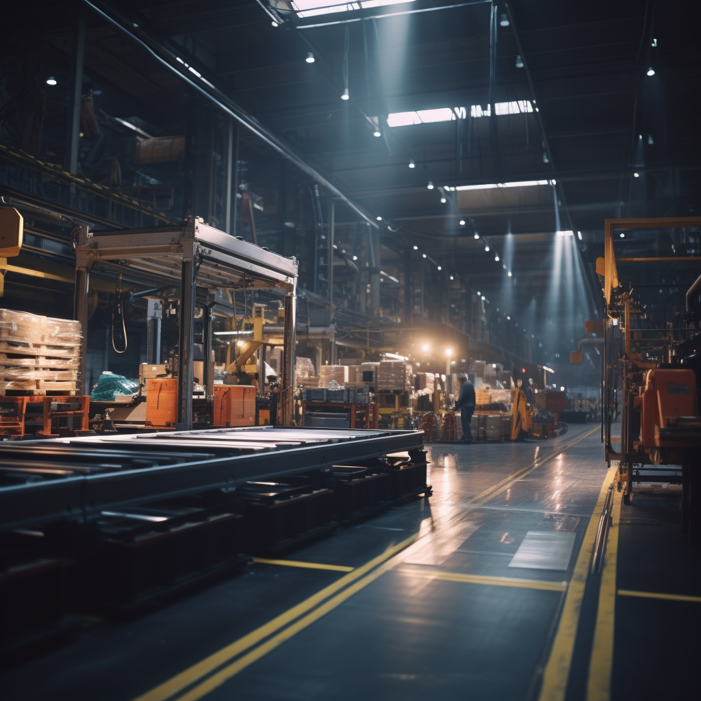 Hyper Detailed Manufacturing Warehouse Production Floor