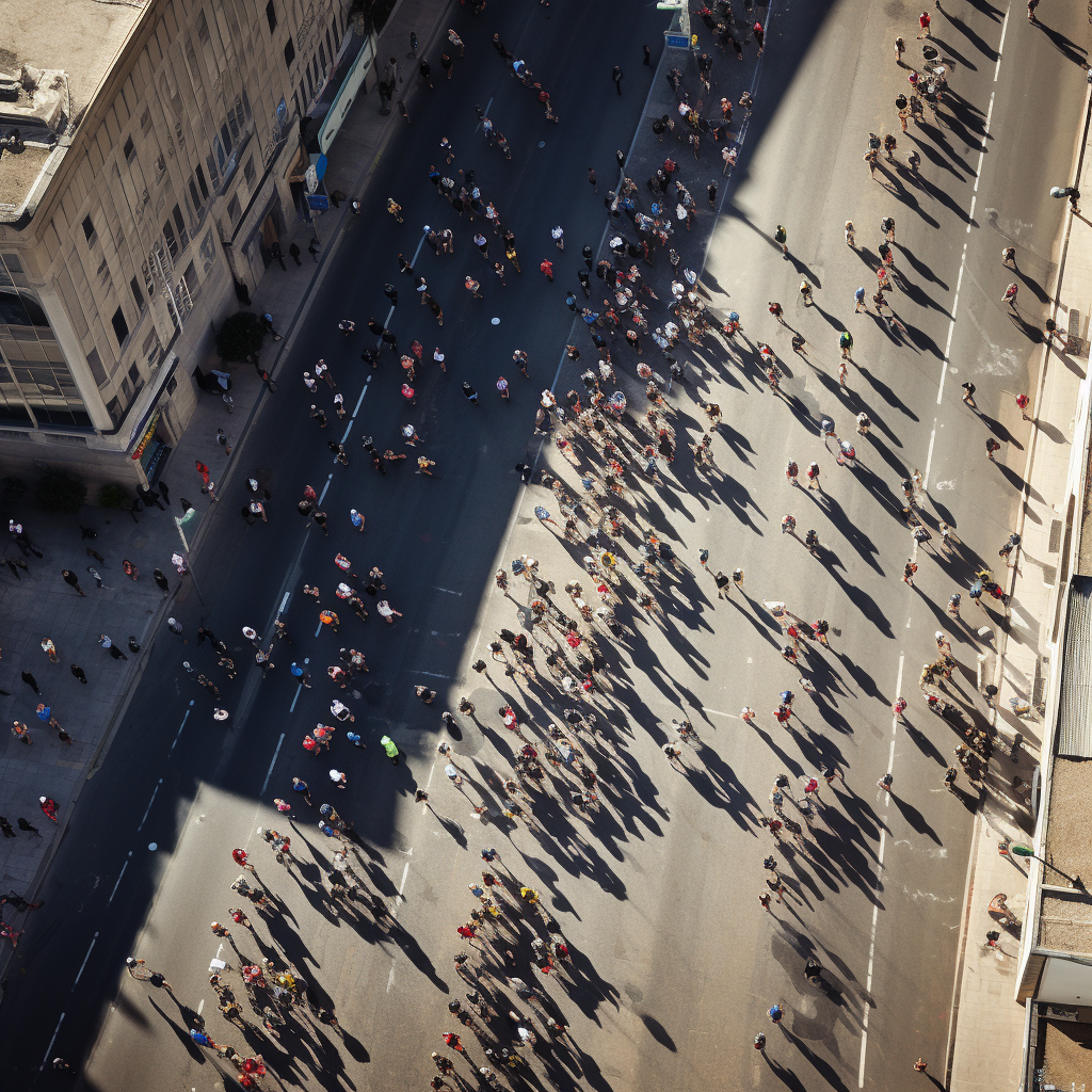 Runners in the Last Mile of Marathon