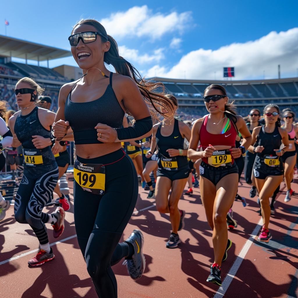 Zatanna and Nike runners in marathon