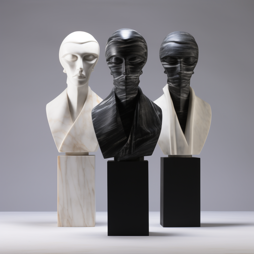 Marble Busts of Men and Women