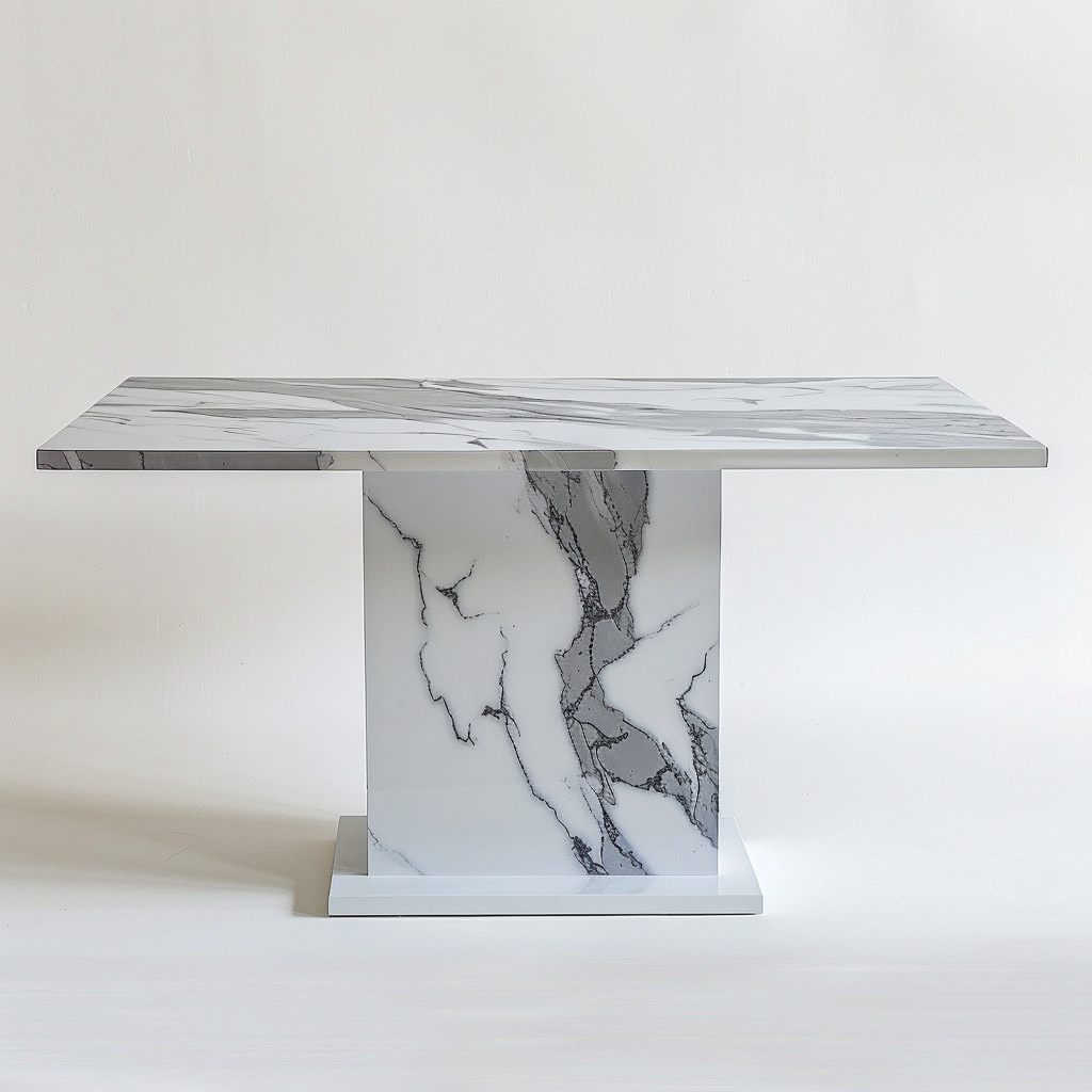 White marble table background