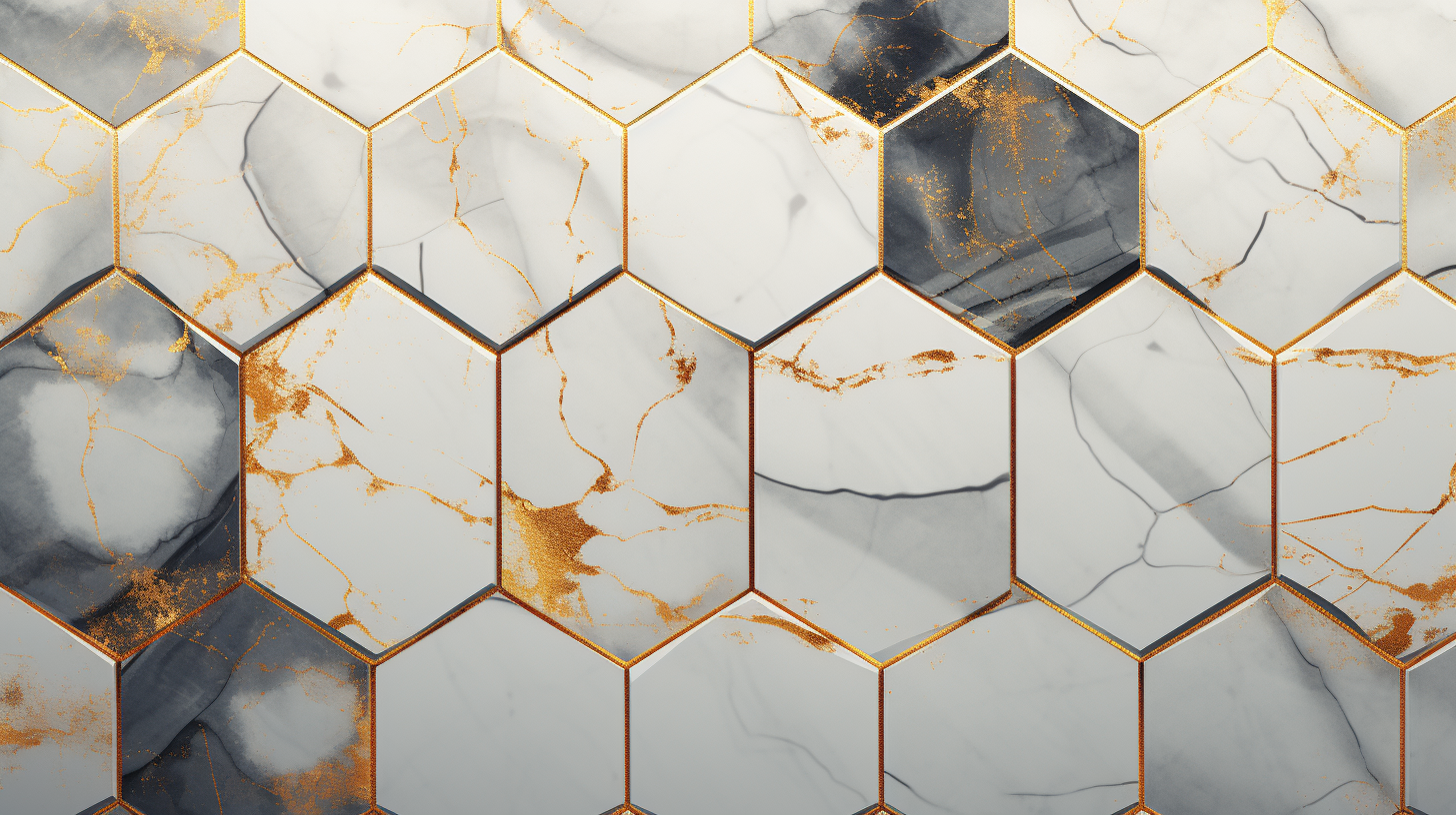 Marble background with gold lines