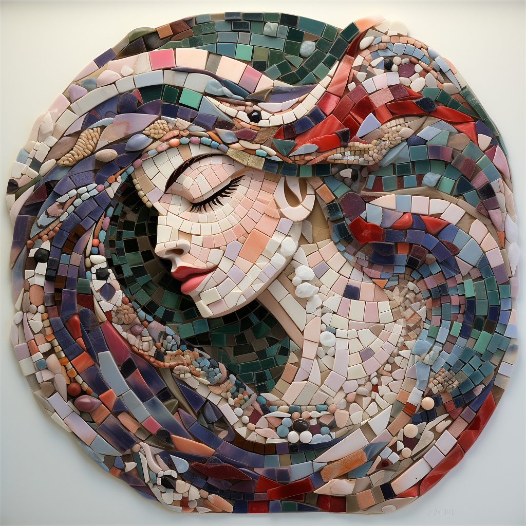 Exquisite marble mosaic artwork