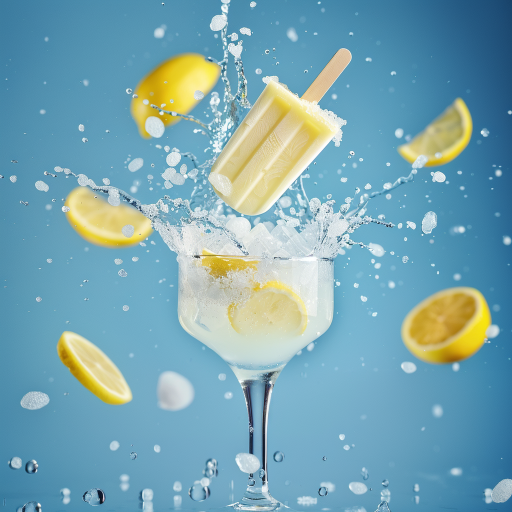 Margarita Cup with Lemon Popsicle Splash