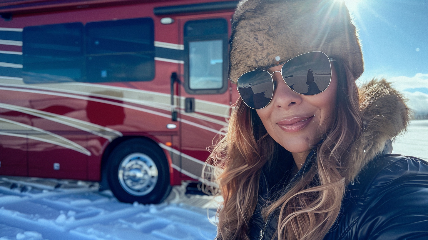 Mariah Carey Christmas Motorhome Selfie