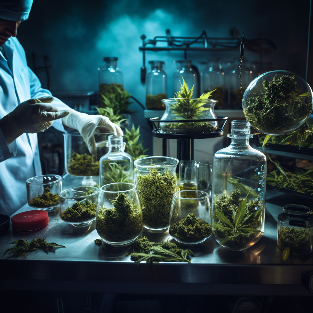 Marijuana lab lifestyle photo