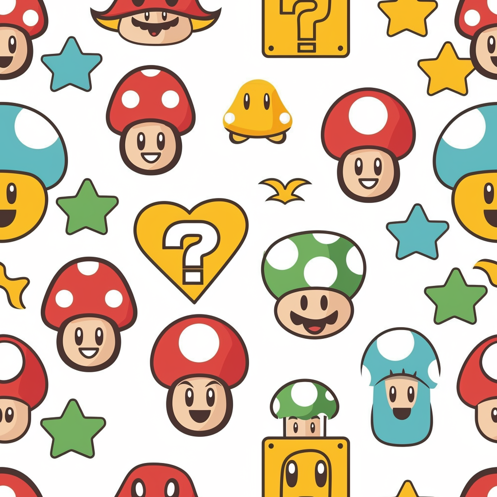 Colorful Mario Brothers Pattern