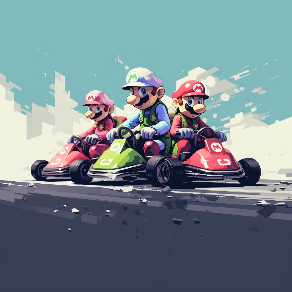 Minimalistic Mario Kart Artwork