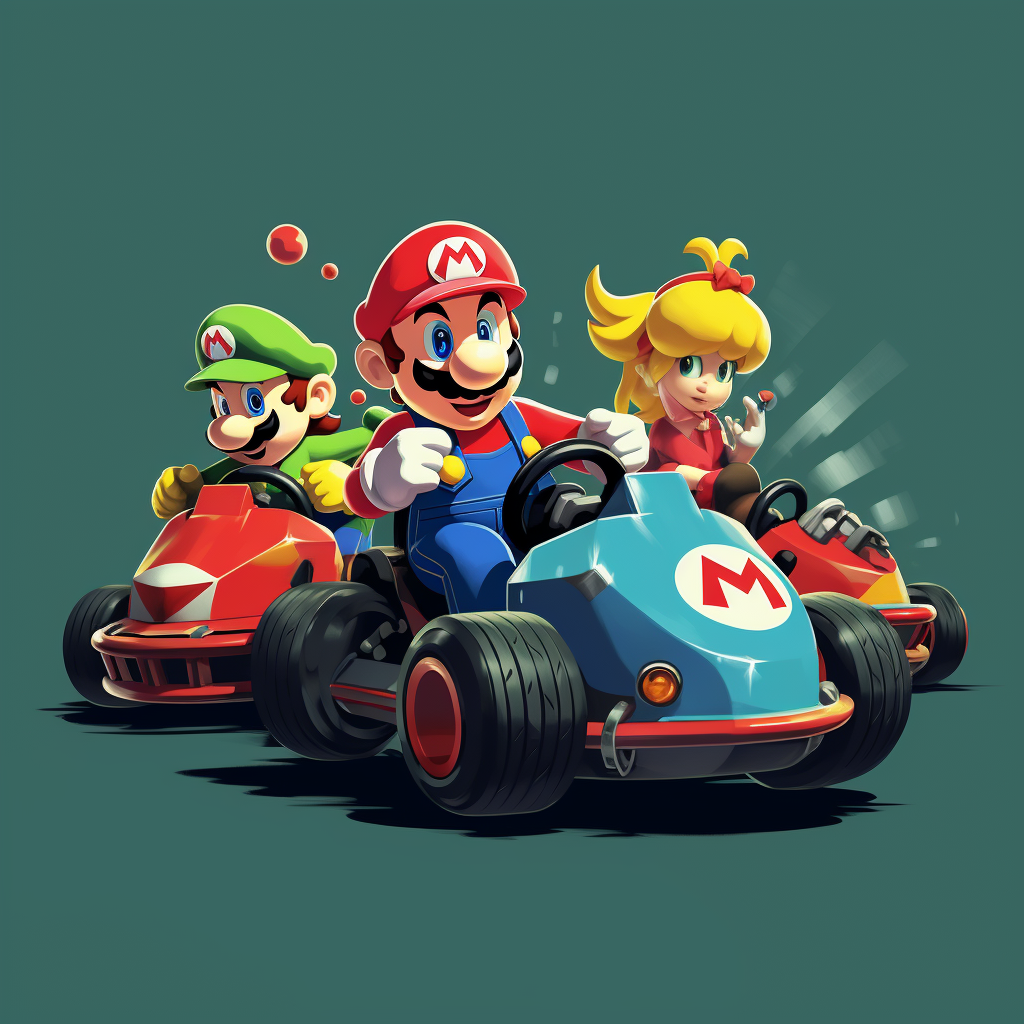 Minimalistic Mario Kart Artwork