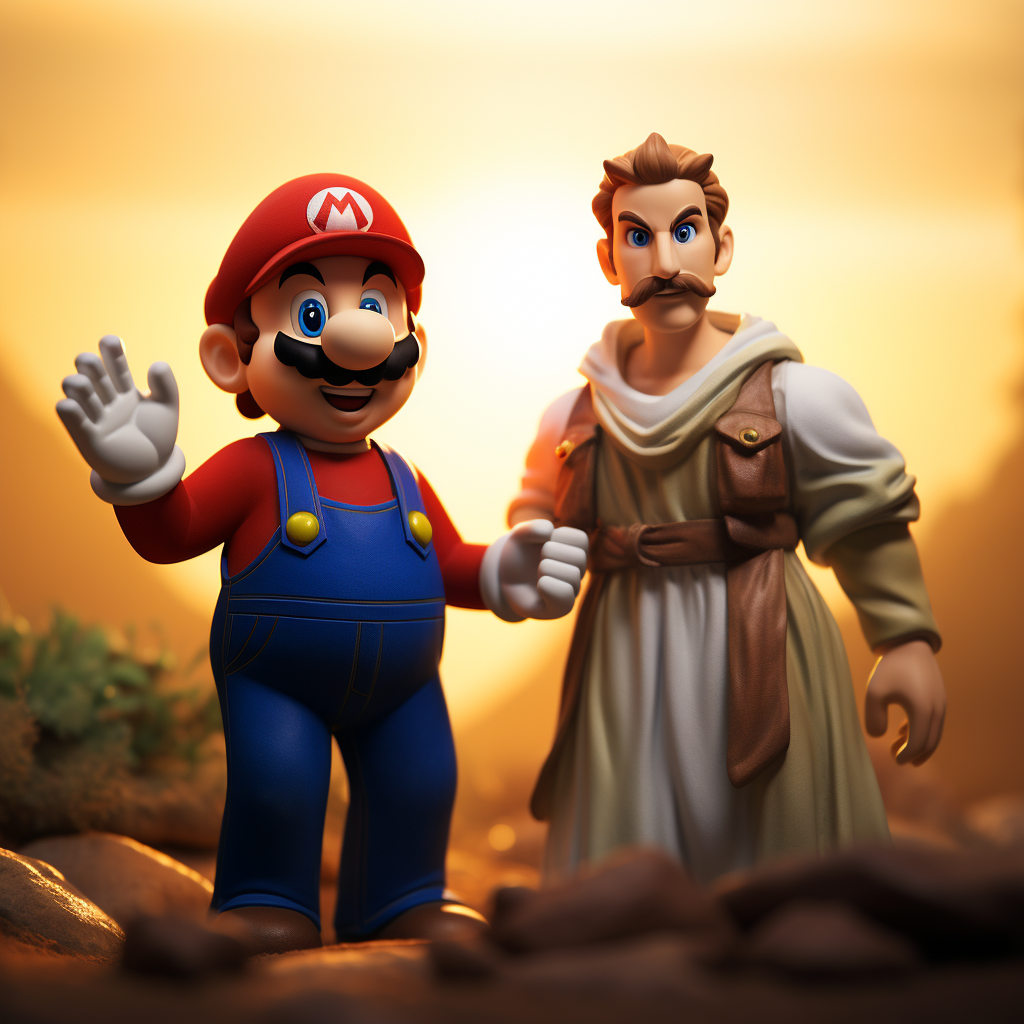 Mario and Luigi expressing gratitude