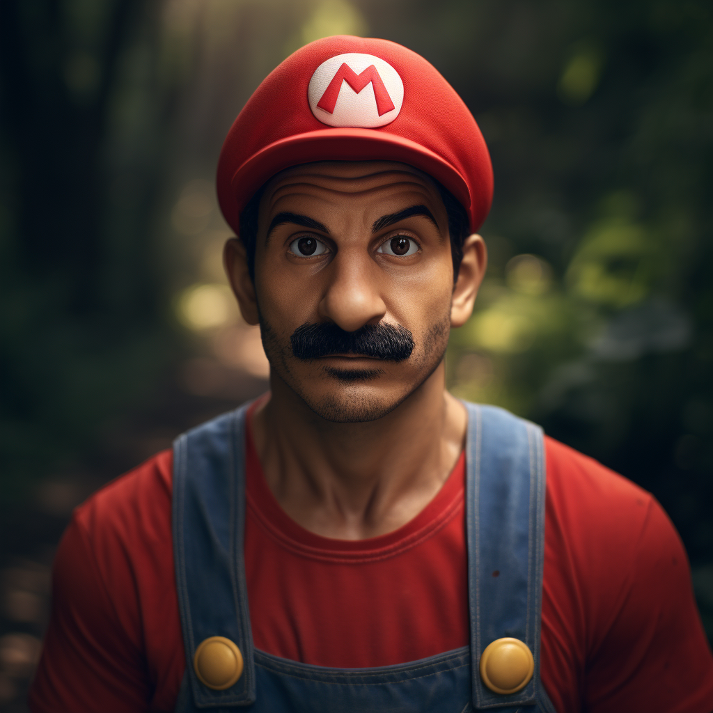 Super Mario portrait in 4K