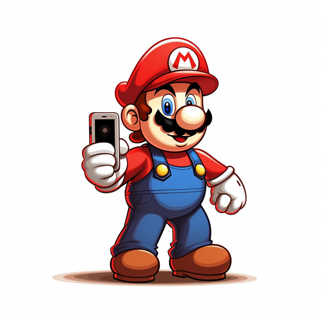 Pixel Art Mario on Phone