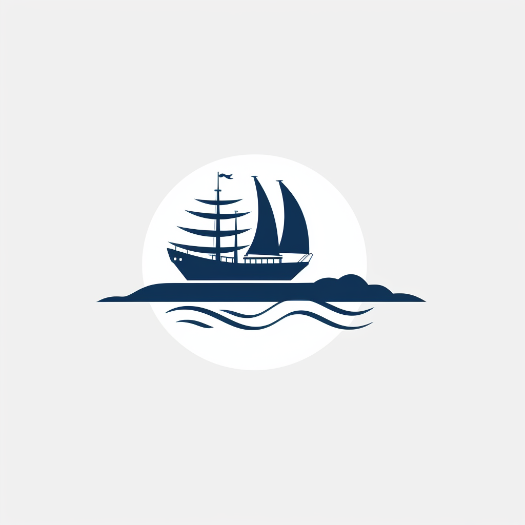 Minimalist logo for maritime newspaper