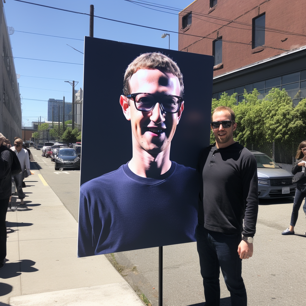 Mark Zuckerberg Outside Meta HQ