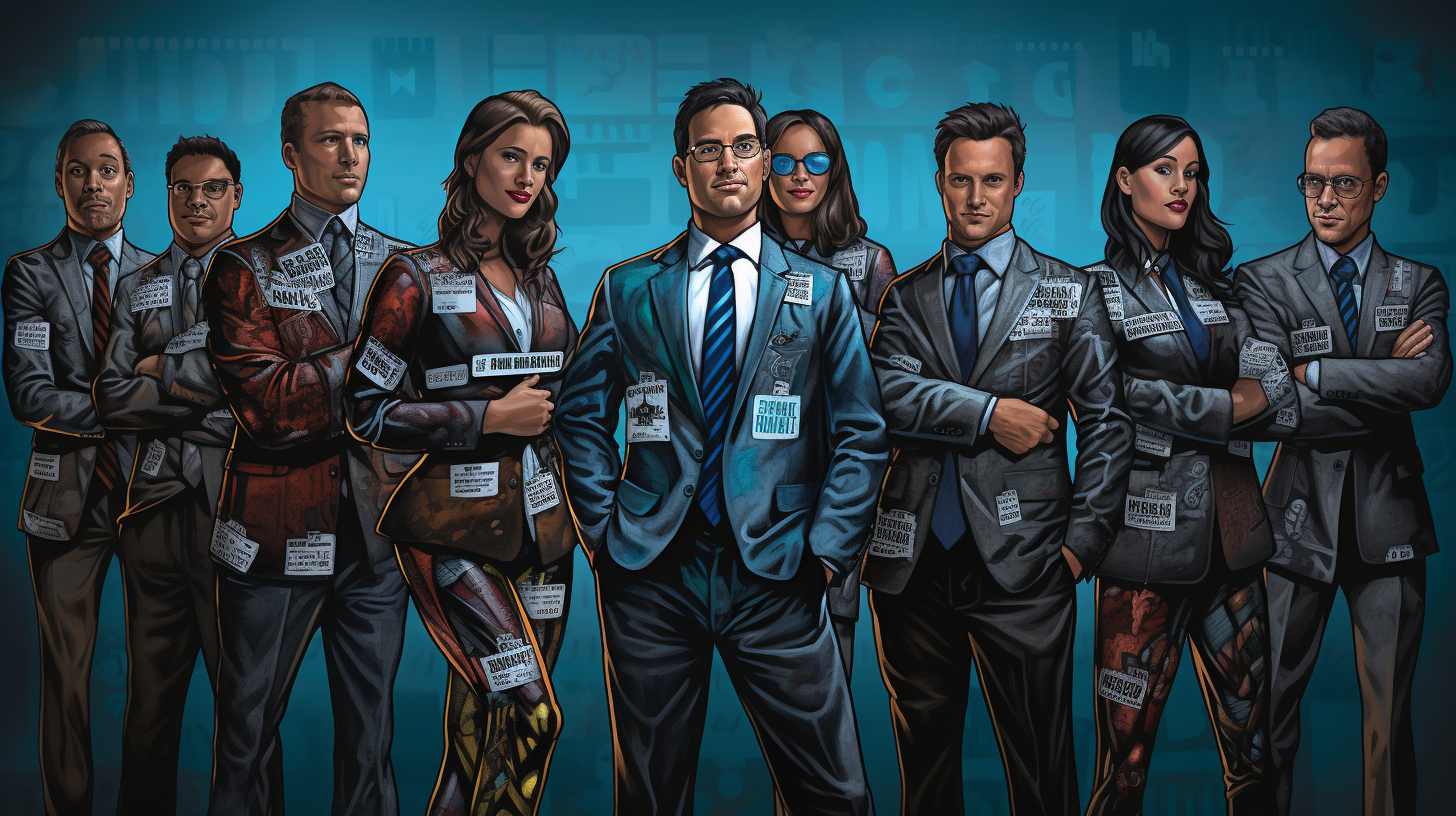 Marketing Automation Heroes in Comic-inspired Suits