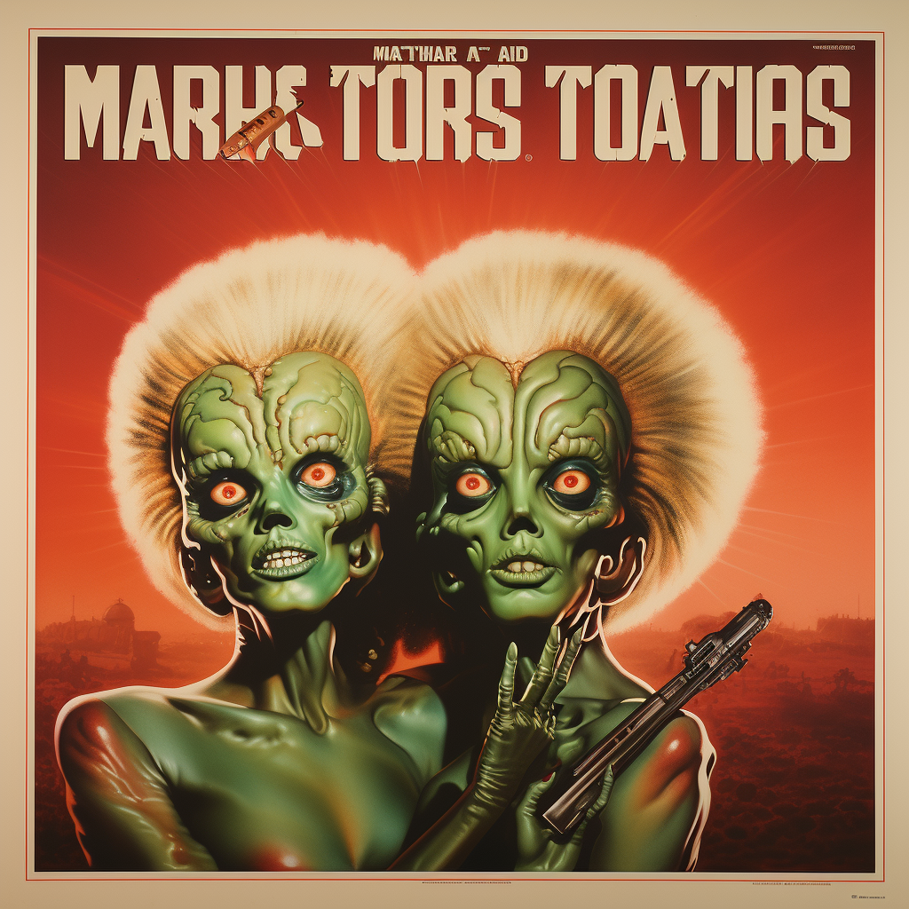 Martians from Mars Attacks movie poster