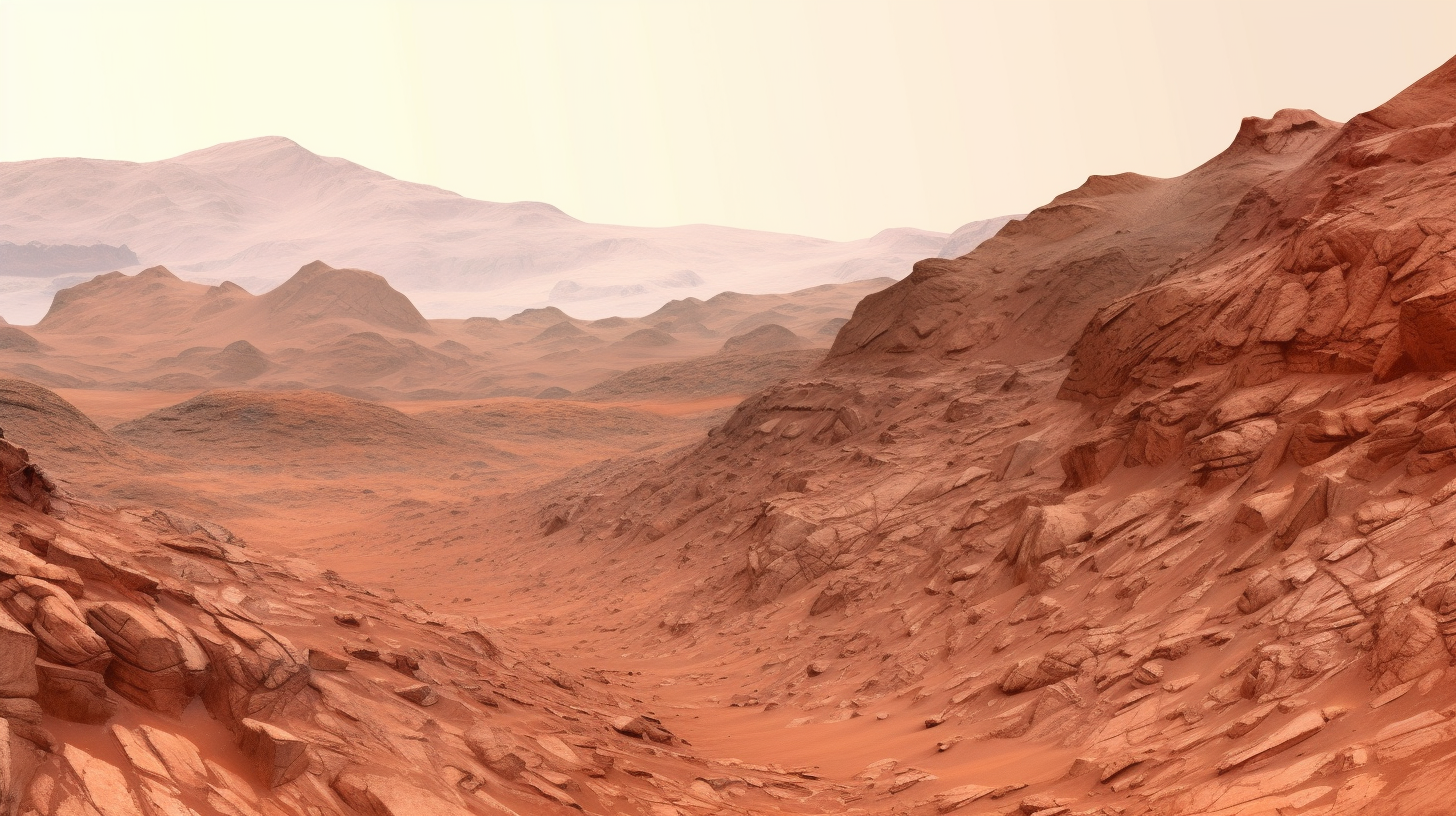 Scenic Mars Valley Landscape