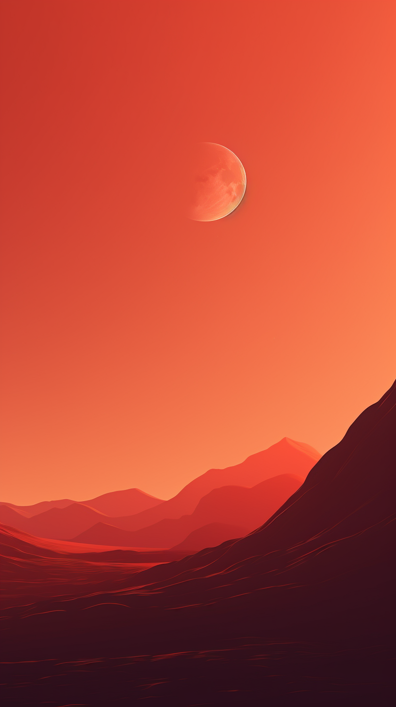 Minimalist Mars-themed Background