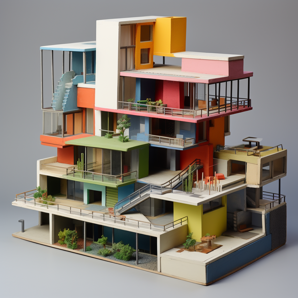 Marseilles Housing Model Isometric View