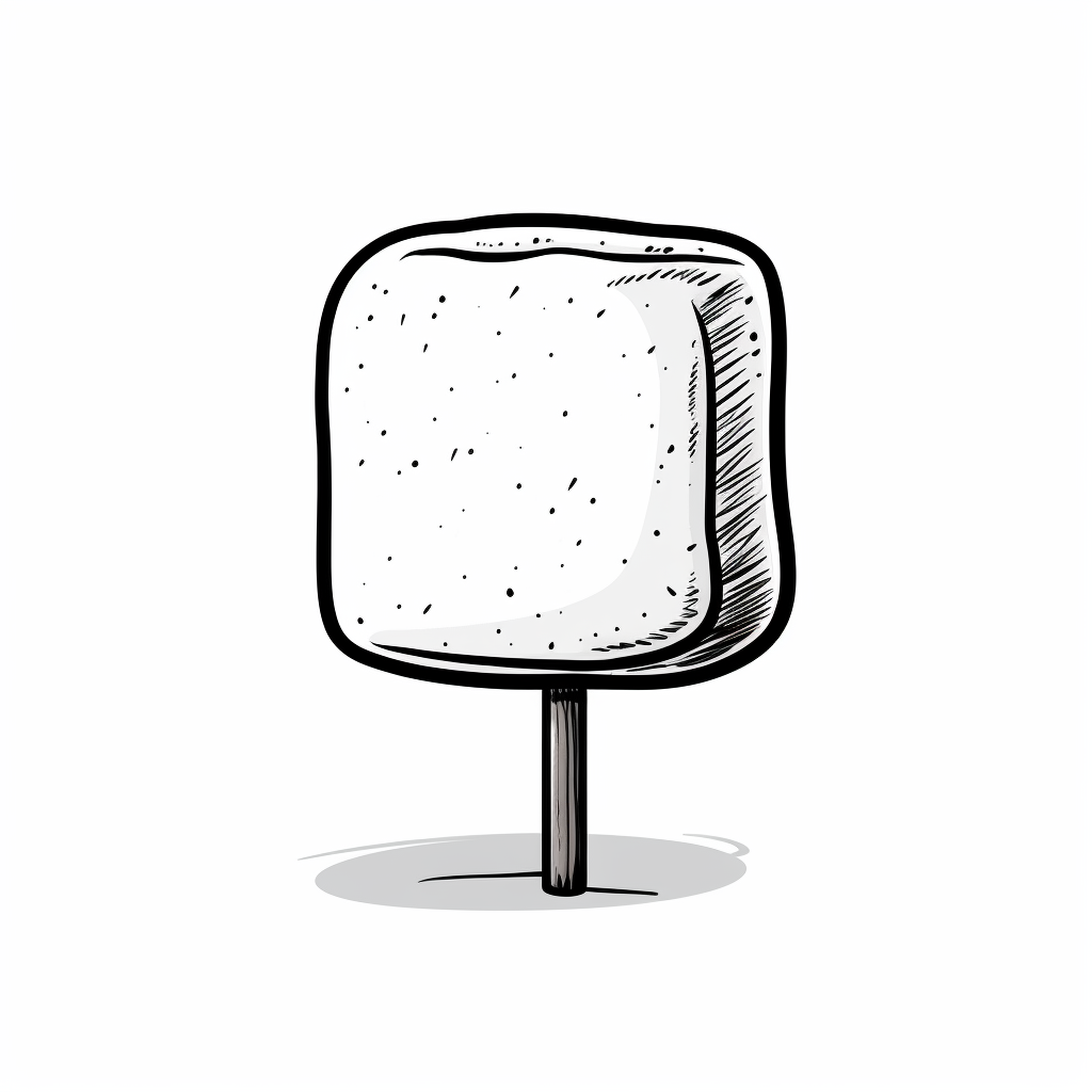 Marshmallow on White Background